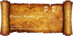 Perei Renáta névjegykártya