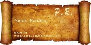 Perei Renáta névjegykártya